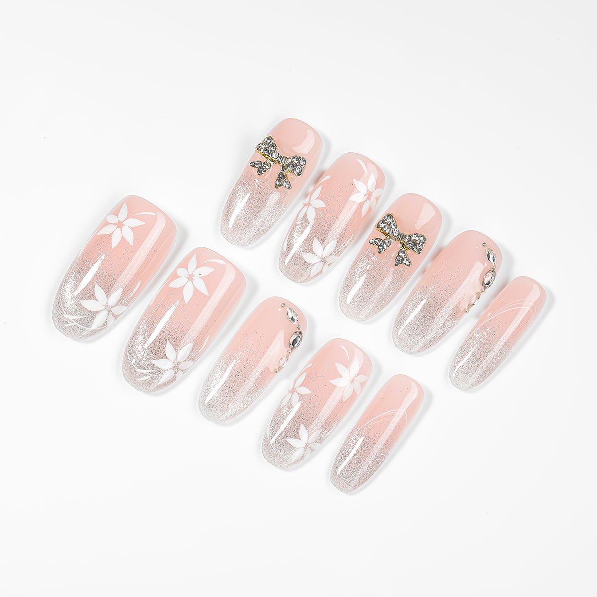 Kiokii Handmade Press - On Nails - Elegant Bloom Nail Set by Kiokii and... – Press - On Nails