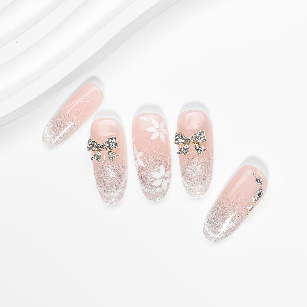 Kiokii Handmade Press - On Nails - Elegant Bloom Nail Set by Kiokii and... – Press - On Nails