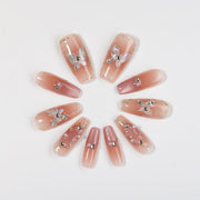Kiokii Handmade Press - On Nails - Elegant Butterfly Pearl Nail Set by Kiokii and... – Press - On Nails