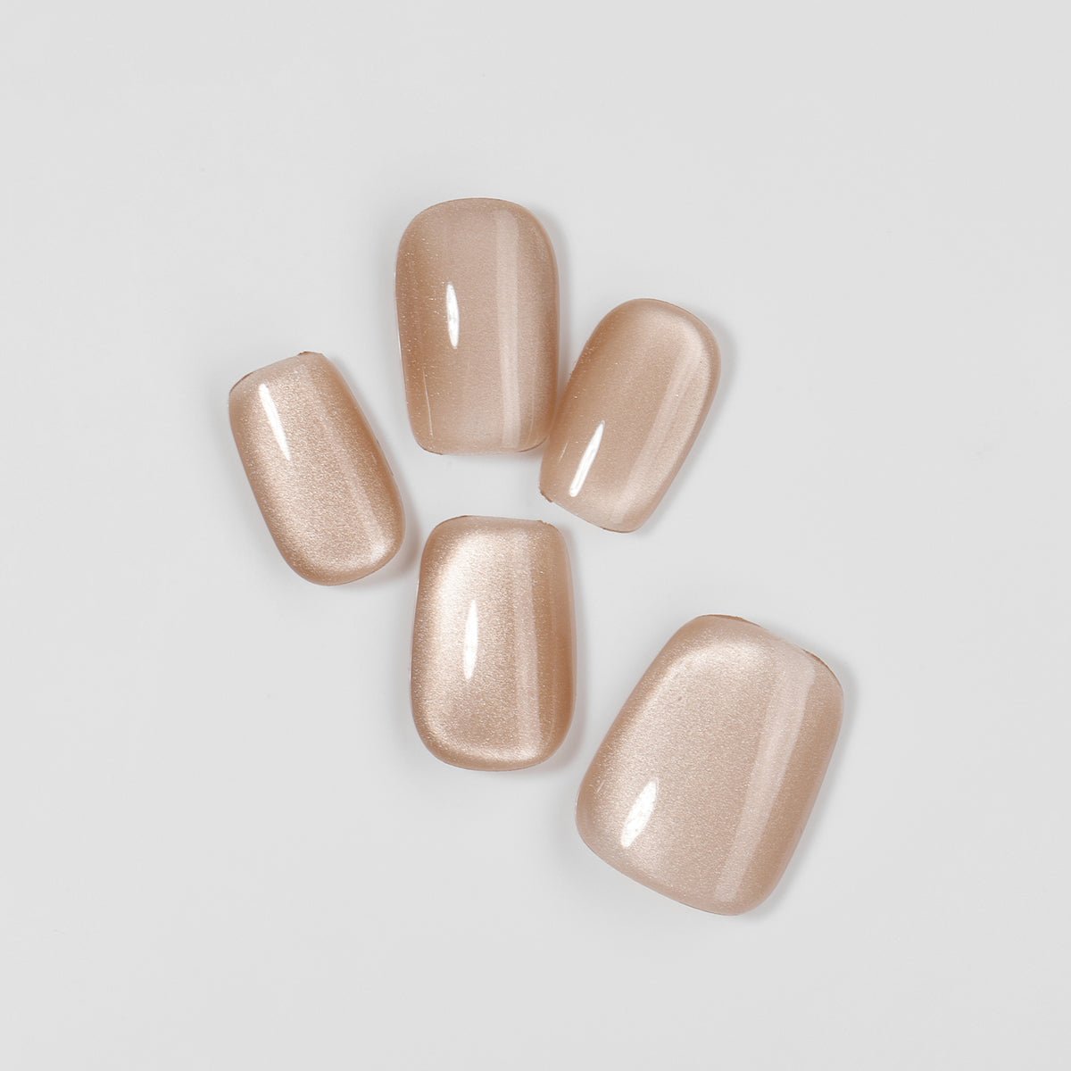 Kiokii Handmade Press - On Nails - Elegant Cat's Eye Bare Nails with Tool Kit by Kiokii and... – Press - On Nails