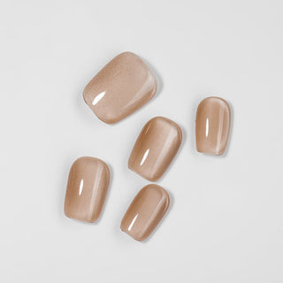 Kiokii Handmade Press - On Nails - Elegant Cat's Eye Bare Nails with Tool Kit by Kiokii and... – Press - On Nails photo