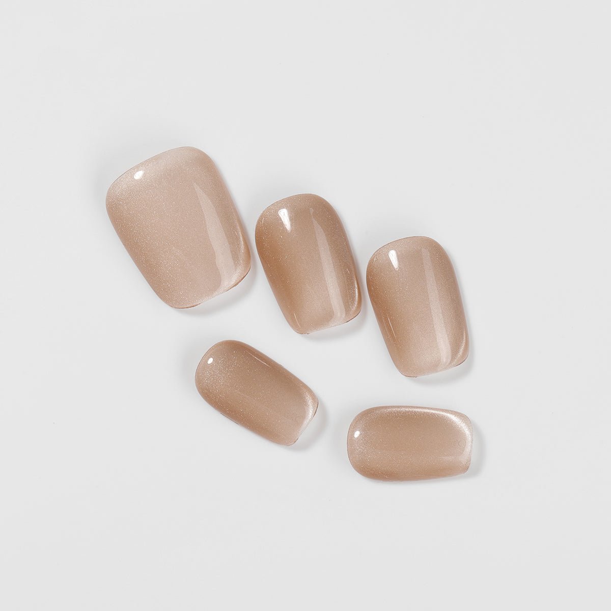 Kiokii Handmade Press - On Nails - Elegant Cat's Eye Bare Nails with Tool Kit by Kiokii and... – Press - On Nails