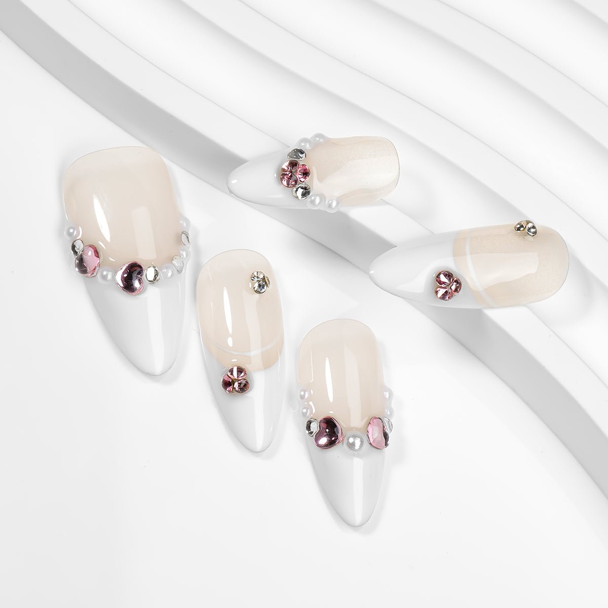 Kiokii Handmade Press - On Nails - Elegant Glitter Nails by Kiokii and... – Press - On Nails