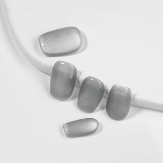 Kiokii Handmade Press - On Nails - Elegant Gray Nail Wraps Pro Kit by Kiokii and... – Press - On Nails photo