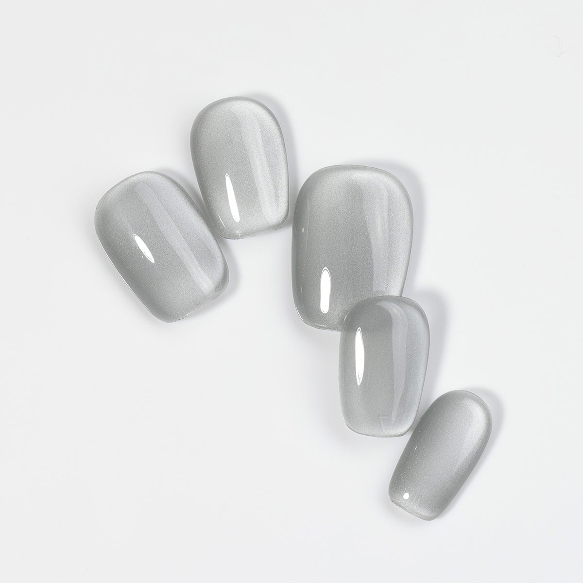 Kiokii Handmade Press - On Nails - Elegant Gray Nail Wraps Pro Kit by Kiokii and... – Press - On Nails