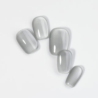 Kiokii Handmade Press - On Nails - Elegant Gray Nail Wraps Pro Kit by Kiokii and... – Press - On Nails photo