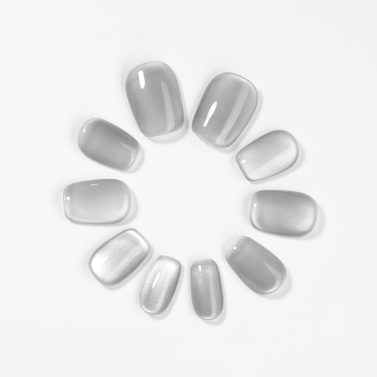 Kiokii Handmade Press - On Nails - Elegant Gray Nail Wraps Pro Kit by Kiokii and... – Press - On Nails