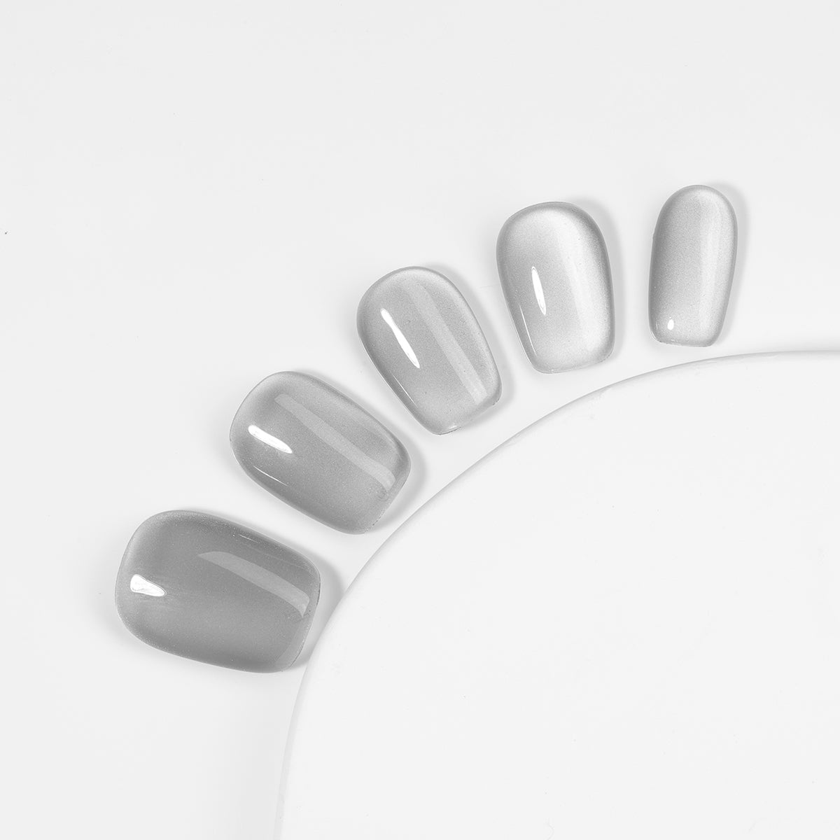 Kiokii Handmade Press - On Nails - Elegant Gray Nail Wraps Pro Kit by Kiokii and... – Press - On Nails