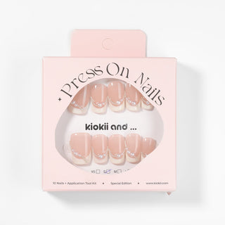 Kiokii Handmade Press - On Nails - Elegant Pearl Chic Nail Wraps by Kiokii and... – Press - On Nails photo