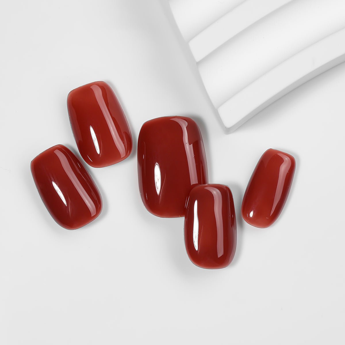 Kiokii Handmade Press - On Nails - Elegant Rouge Nail Set by Kiokii and... – Press - On Nails