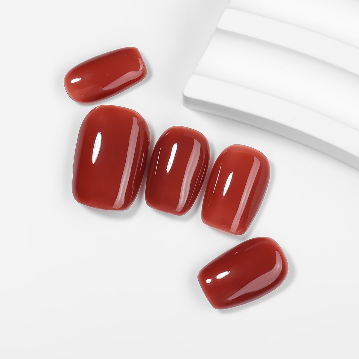 Kiokii Handmade Press - On Nails - Elegant Rouge Nail Set by Kiokii and... – Press - On Nails