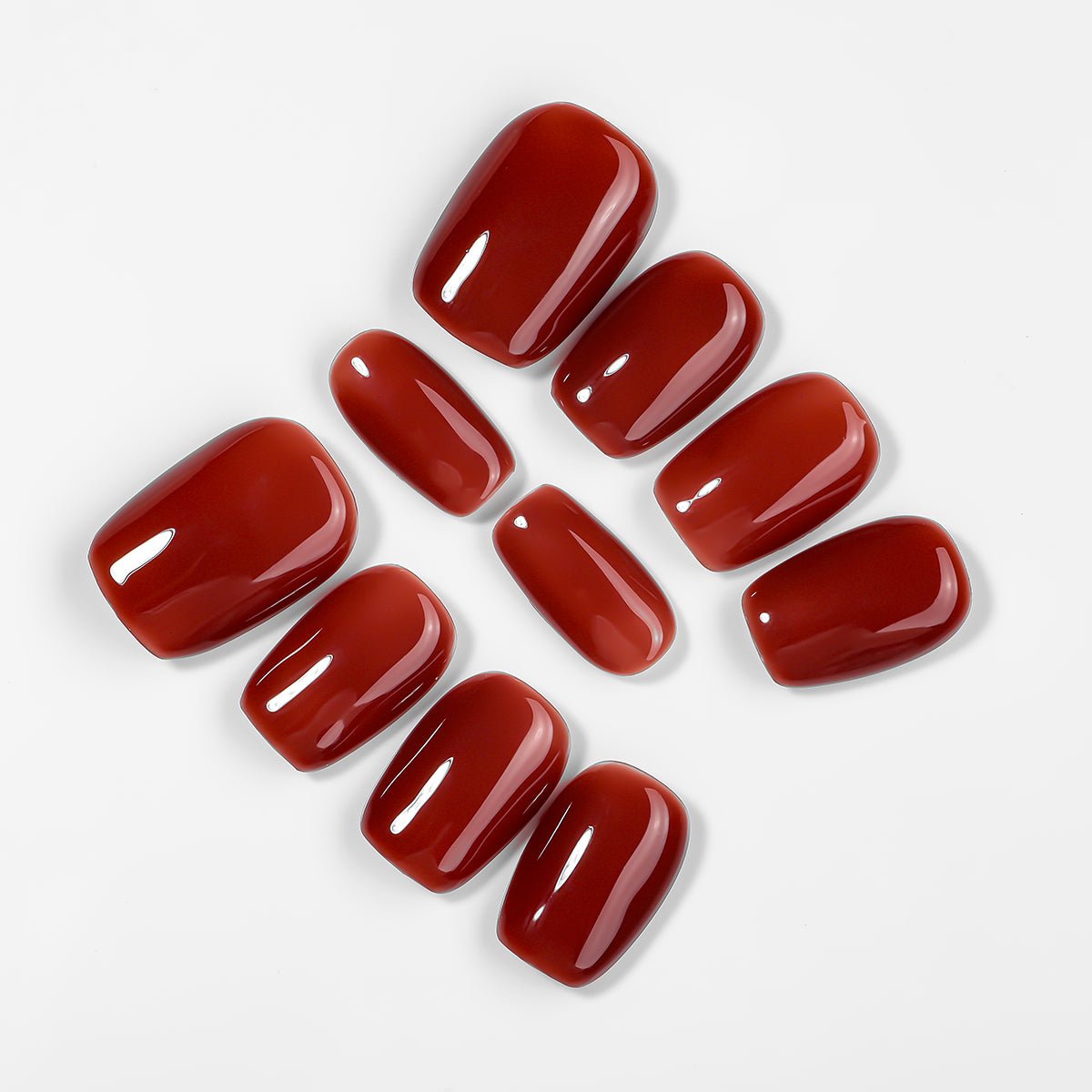 Kiokii Handmade Press - On Nails - Elegant Rouge Nail Set by Kiokii and... – Press - On Nails