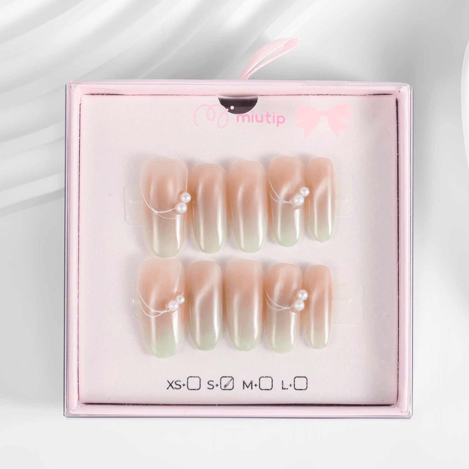Kiokii Handmade Press-On Nails-Flesh Pink Gradient by Kiokii and... – Nail Art