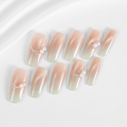 Kiokii Handmade Press-On Nails-Flesh Pink Gradient by Kiokii and... – Nail Art
