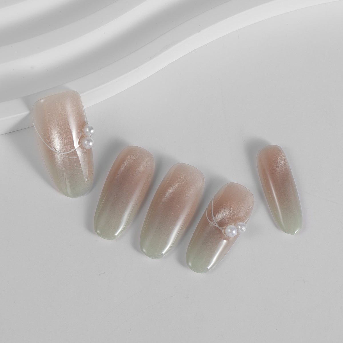 Kiokii Handmade Press - On Nails - Flesh Pink Gradient by Kiokii and... – Nail Art