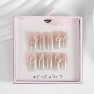 Kiokii Handmade Press - On Nails - Flesh Pink Gradient by Kiokii and... – Nail Art photo