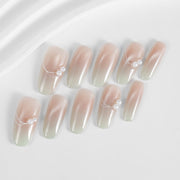Kiokii Handmade Press - On Nails - Flesh Pink Gradient by Kiokii and... – Nail Art