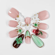 Kiokii Handmade Press - On Nails - Glamorous Bloom by Kiokii and... – Press - On Nails