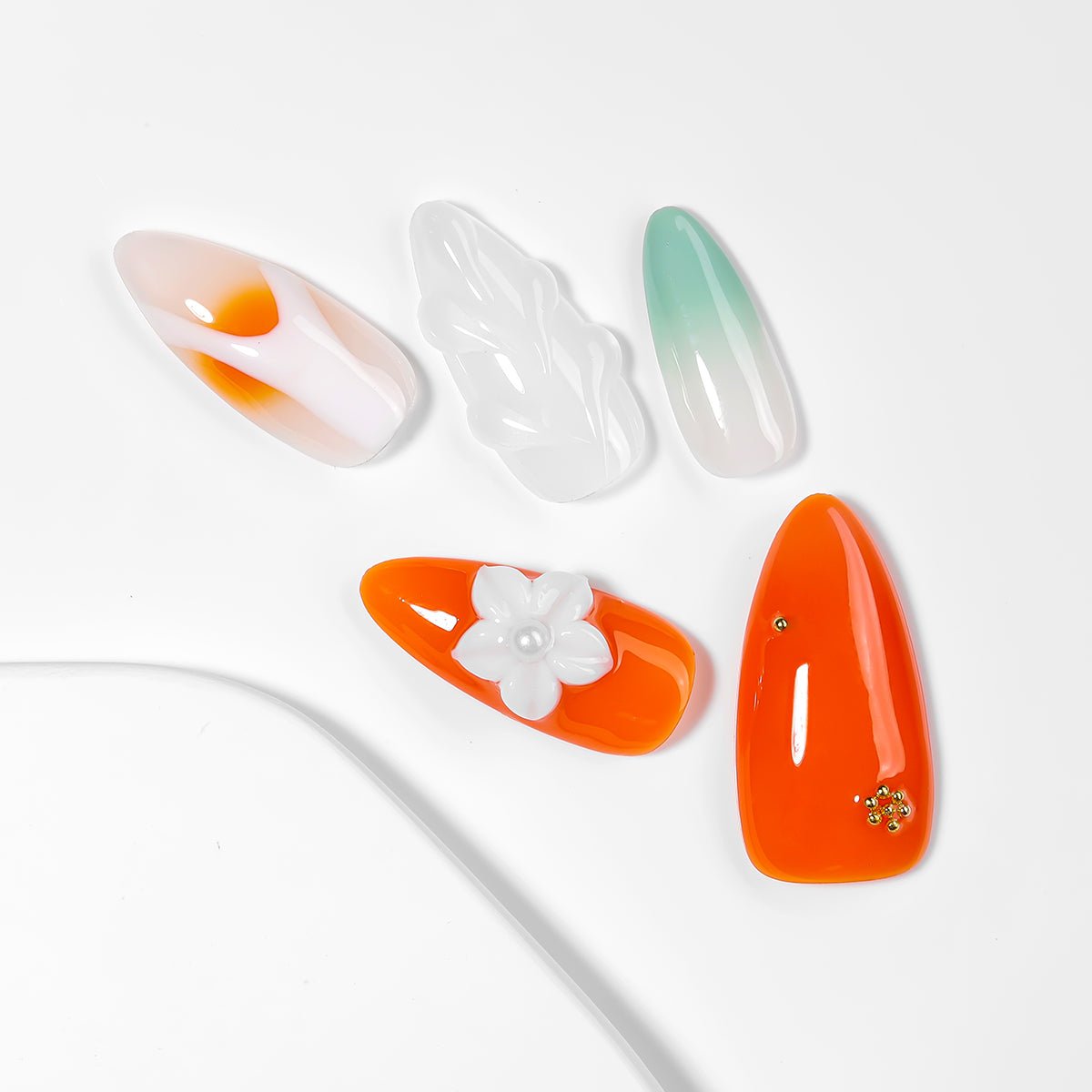 Kiokii Handmade Press - On Nails - Glamorous Nails Harmony by Kiokii and... – Press - On Nails