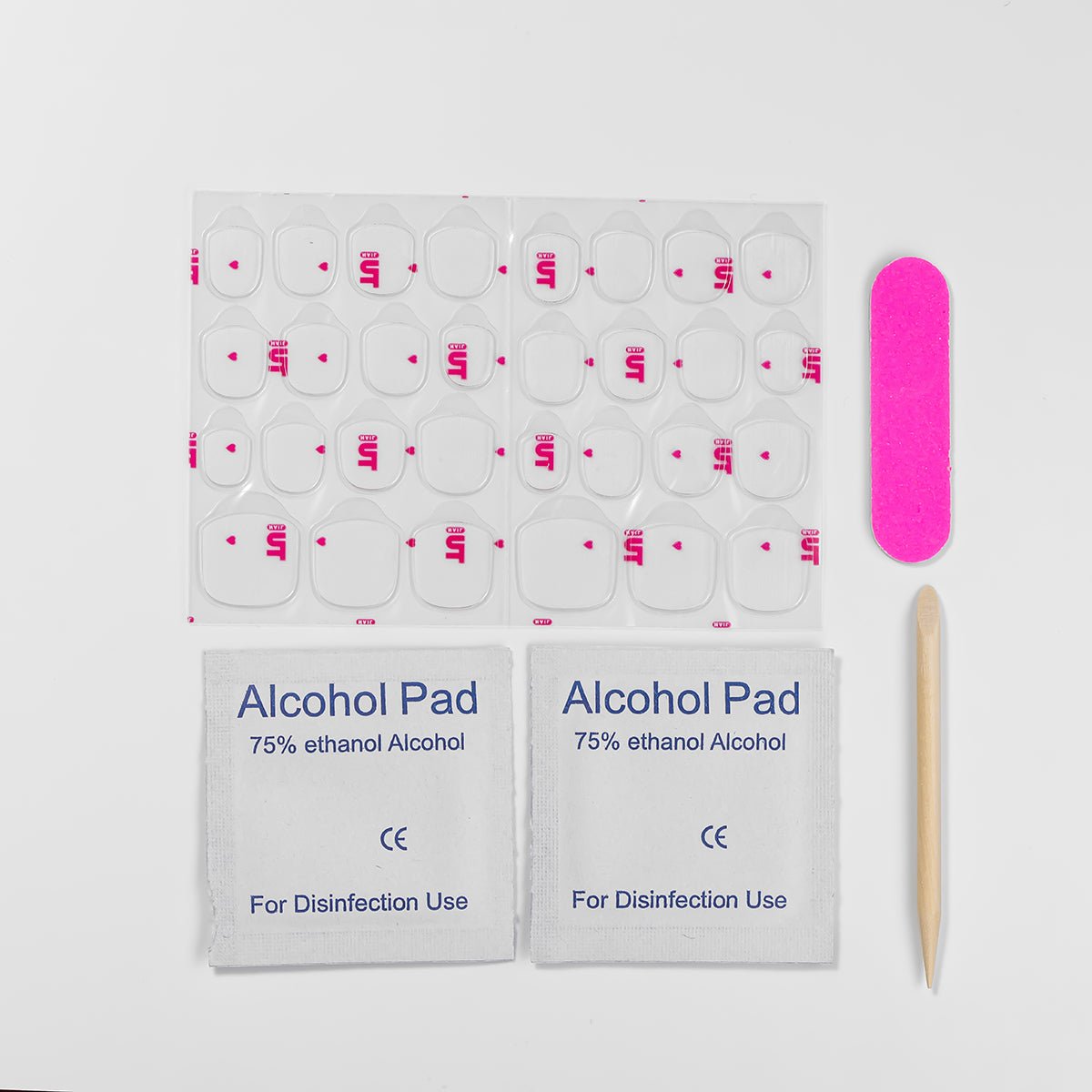 Kiokii Handmade Press - On Nails - Glamorous Pink Cat - Eye Nail Set by Kiokii and... – Press - On Nails