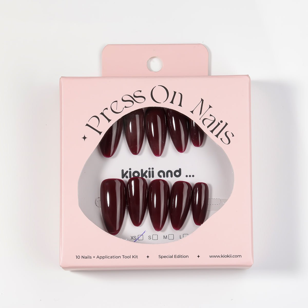 Kiokii Handmade Press - On Nails - Glamorous Ruby by Kiokii and... – Press - On Nails