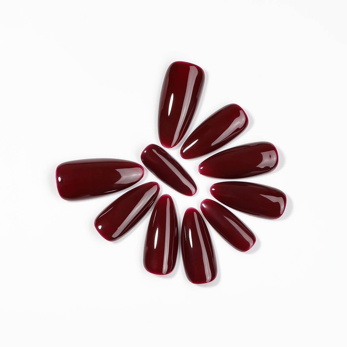 Kiokii Handmade Press - On Nails - Glamorous Ruby by Kiokii and... – Press - On Nails