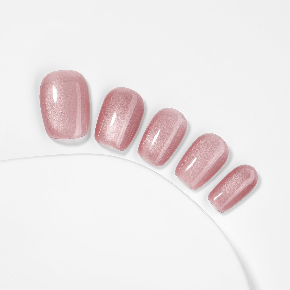 Kiokii Handmade Press - On Nails - Glamorous Soft Pink Nail Set by Kiokii and... – Press - On Nails