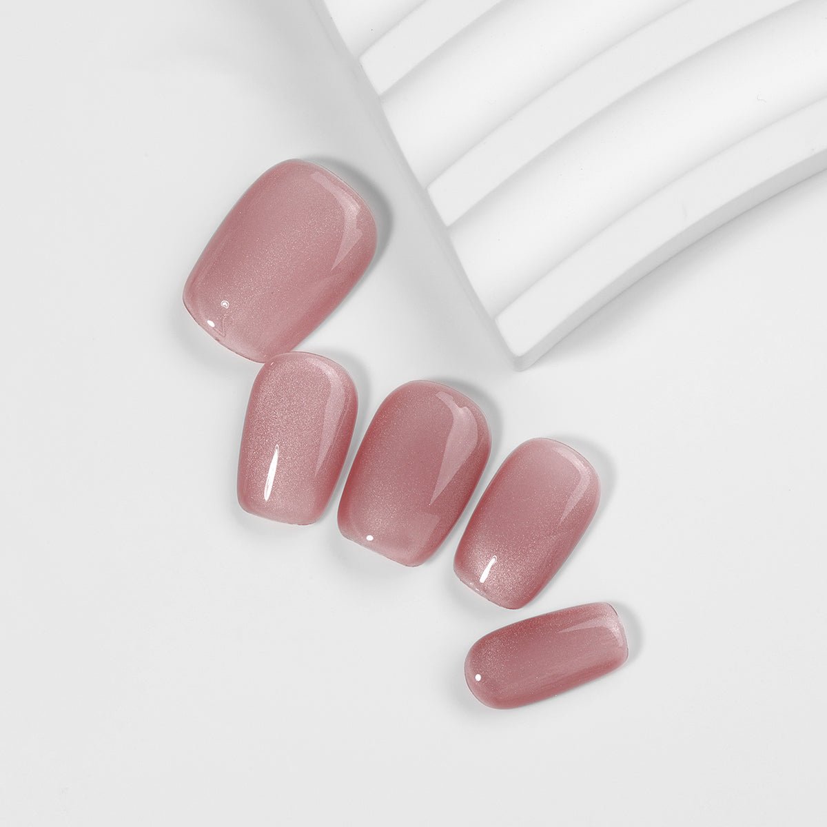 Kiokii Handmade Press - On Nails - Glamorous Soft Pink Nail Set by Kiokii and... – Press - On Nails