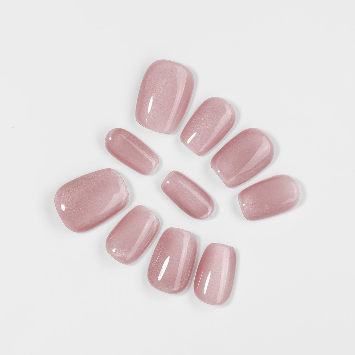 Kiokii Handmade Press - On Nails - Glamorous Soft Pink Nail Set by Kiokii and... – Press - On Nails