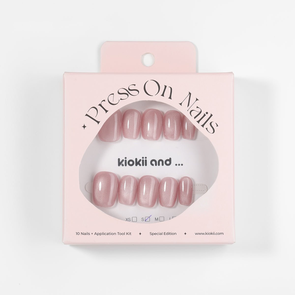 Kiokii Handmade Press - On Nails - Glamorous Soft Pink Nail Set by Kiokii and... – Press - On Nails