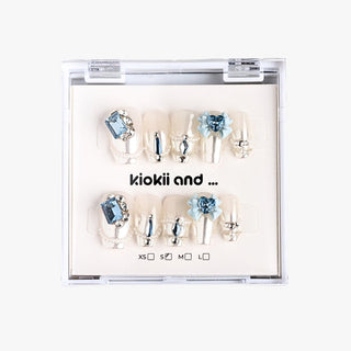 Kiokii Handmade Press - On Nails - Icy Bloom - Kiokii and... | Kiokii and...