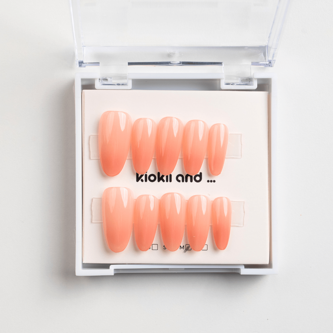 Kiokii Handmade Press - On Nails - Nude Bloom by Kiokii and... – Press - On Nails