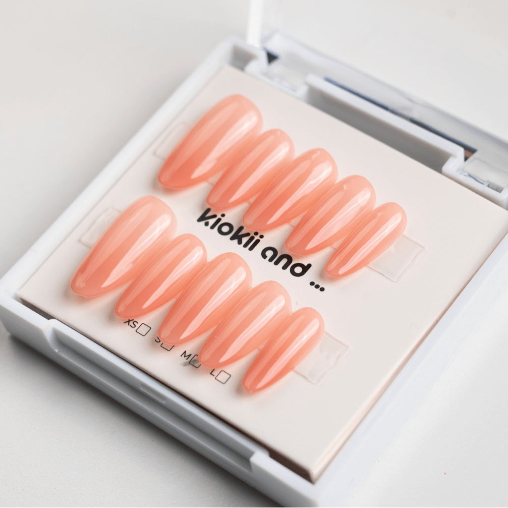 Kiokii Handmade Press - On Nails - Nude Bloom by Kiokii and... – Press - On Nails