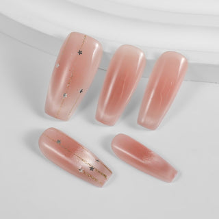 Kiokii Handmade Press - On Nails - Nude Color Stardust by Kiokii and... – Nail Art photo