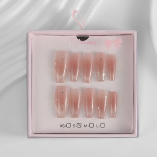 Kiokii Handmade Press - On Nails - Nude Color Stardust by Kiokii and... – Nail Art photo