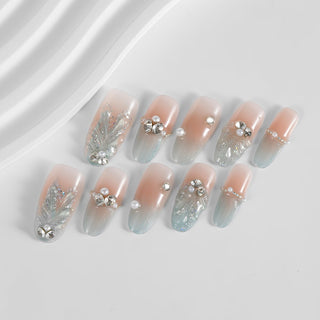 Kiokii Handmade Press - On Nails - Nude Pink Gradient by Kiokii and... – Nail Art photo