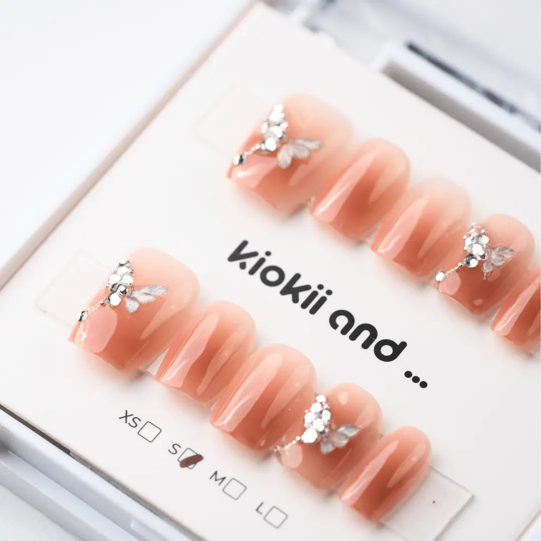 Kiokii Handmade Press - On Nails - Petal Whisper by Kiokii and... – Press - On Nails