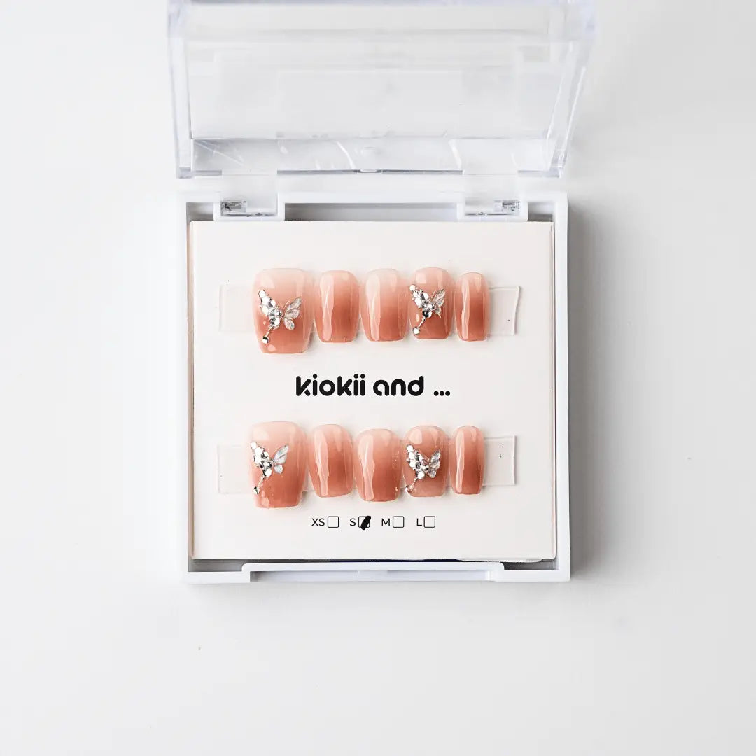 Kiokii Handmade Press - On Nails - Petal Whisper by Kiokii and... – Press - On Nails