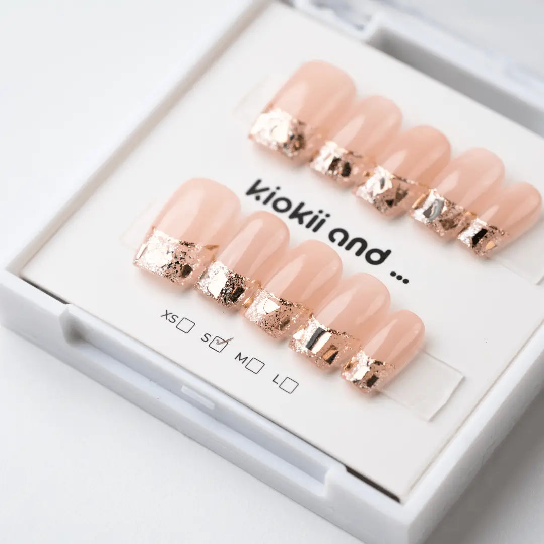 Kiokii Handmade Press - On Nails - Rose Dusk by Kiokii and... – Press - On Nails