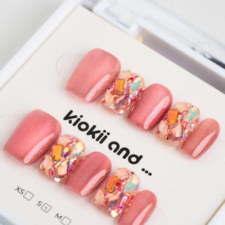 Kiokii Handmade Press - On Nails - Ruby Glow - Kiokii and... | Kiokii and...