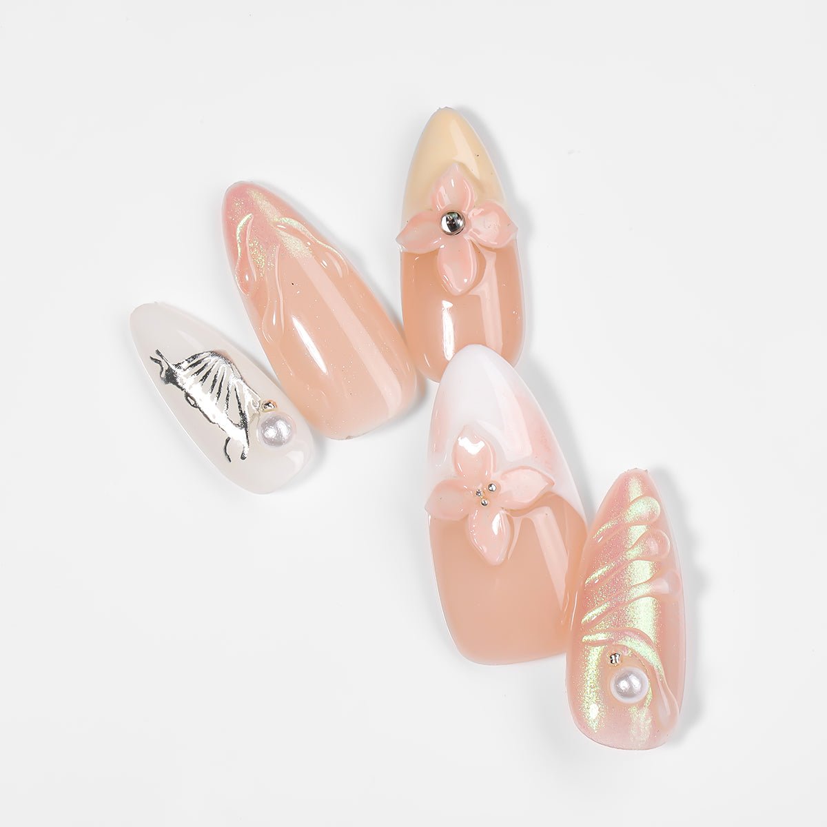 Kiokii Handmade Press - On Nails - Whispering Petals Nail Art by Kiokii and... – Press - On Nails
