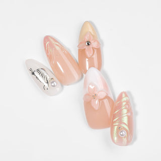 Kiokii Handmade Press - On Nails - Whispering Petals Nail Art by Kiokii and... – Press - On Nails photo