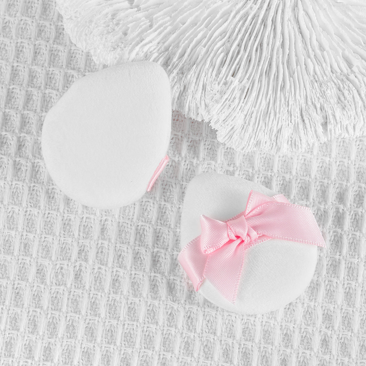 Kiokii Pink Satin Bow Powder Puffs 2pcs by Kiokii and... – Foundation Tools