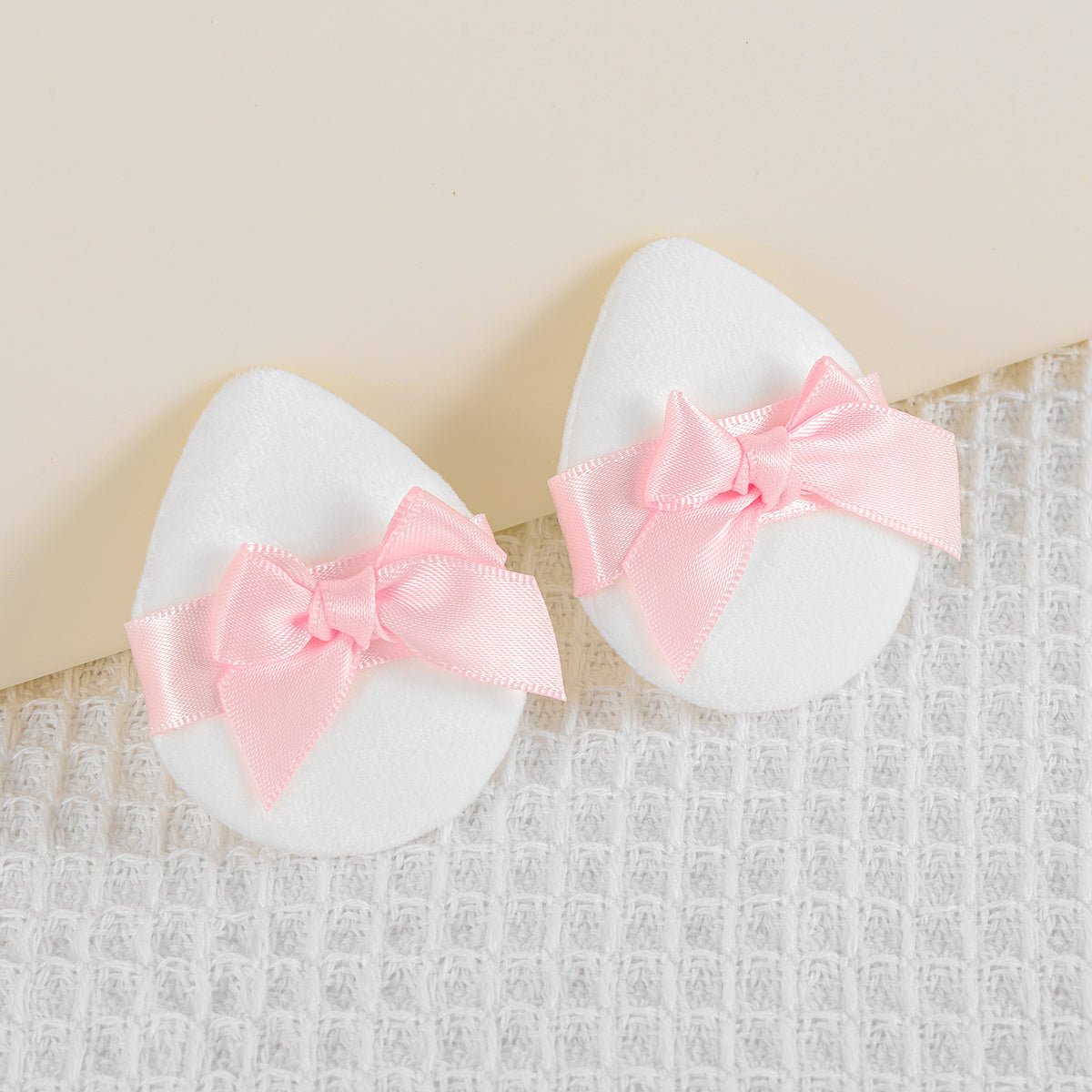 Kiokii Pink Satin Bow Powder Puffs 2pcs by Kiokii and... – Foundation Tools