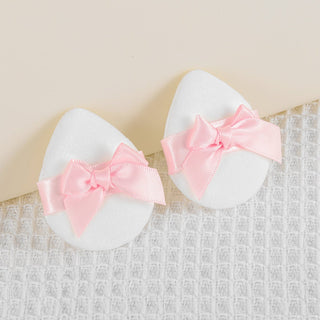 Kiokii Pink Satin Bow Powder Puffs 2pcs by Kiokii and... – Foundation Tools photo