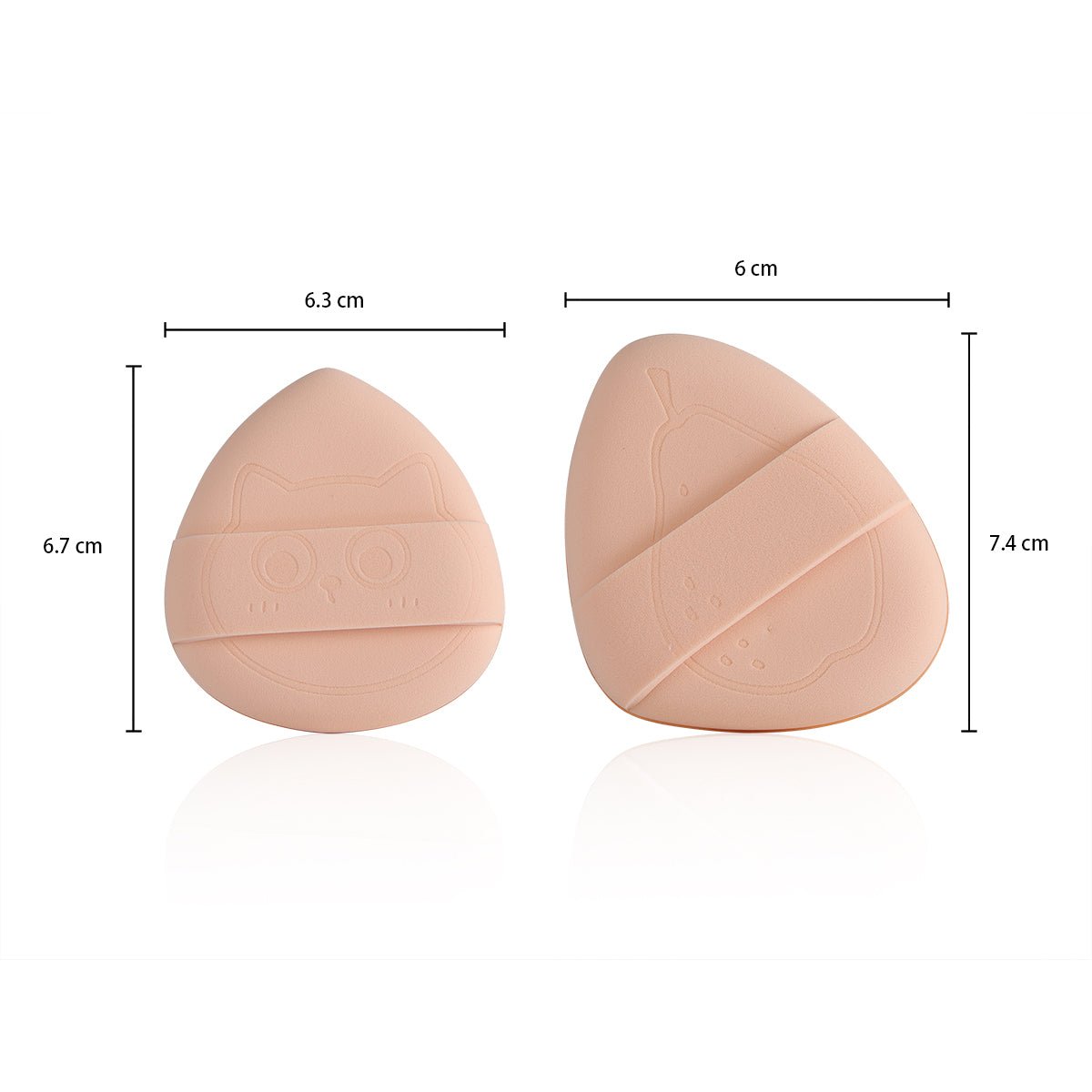 Kiokii Skin Color Soft Elastic Makeup Puffs 2 pcs by Kiokii and... – Foundation Tools