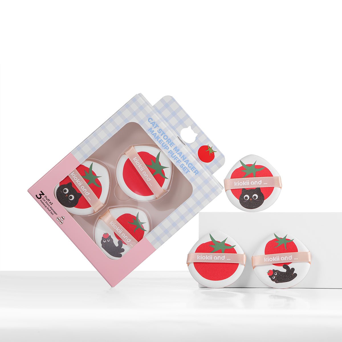 Kiokii Tomato Cat Makeup Puffs Set 3pcs by Kiokii and... – Foundation Tools