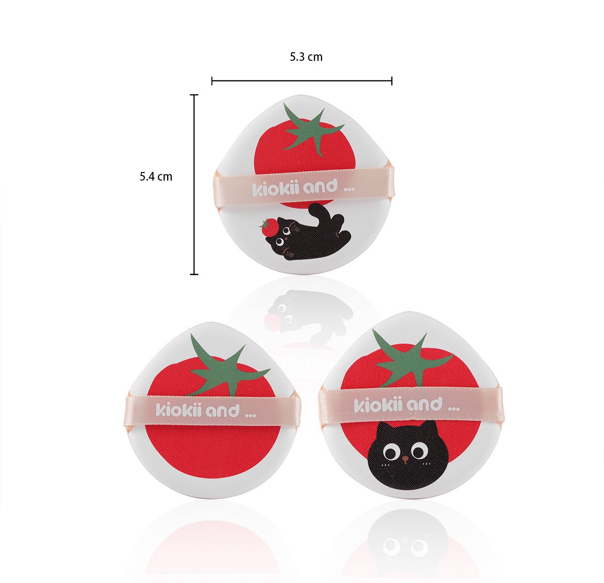 Kiokii Tomato Cat Makeup Puffs Set 3pcs by Kiokii and... – Foundation Tools