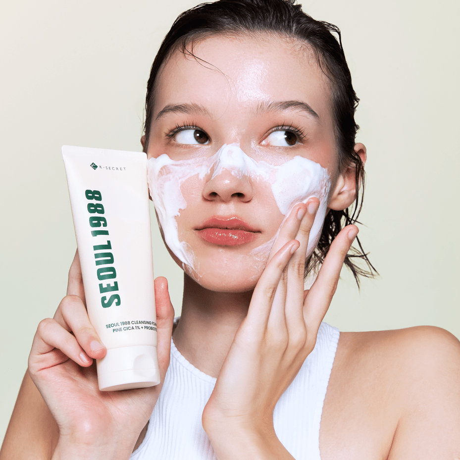 KSECRET SEOUL 1988 Cleansing Foam: Pine Cica 1% + Probiotics 150ml by KSECRET – Facial Cleanser