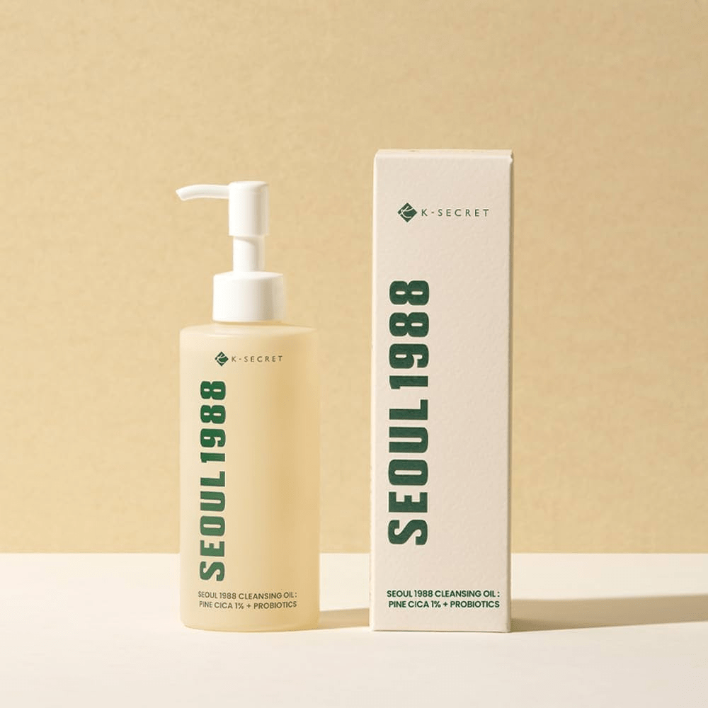 KSECRET SEOUL 1988 Cleansing Oil: Pine Cica 1% + Probiotics 200ml by KSECRET – Makeup Remover